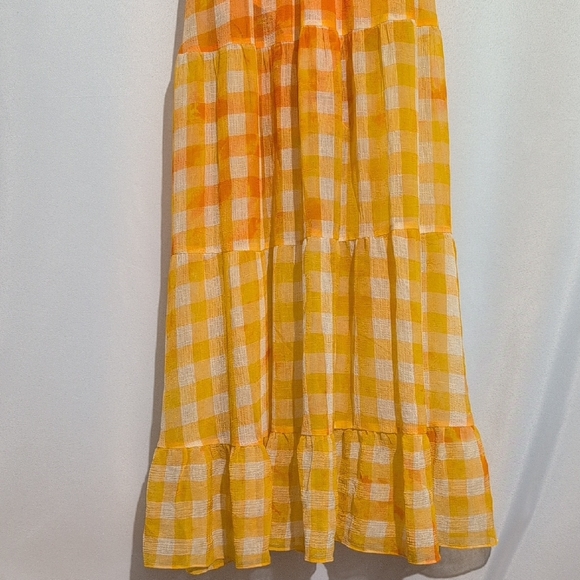 For Love And Lemons Yellow Gingham Maxi Dress - Picture 5 of 9
